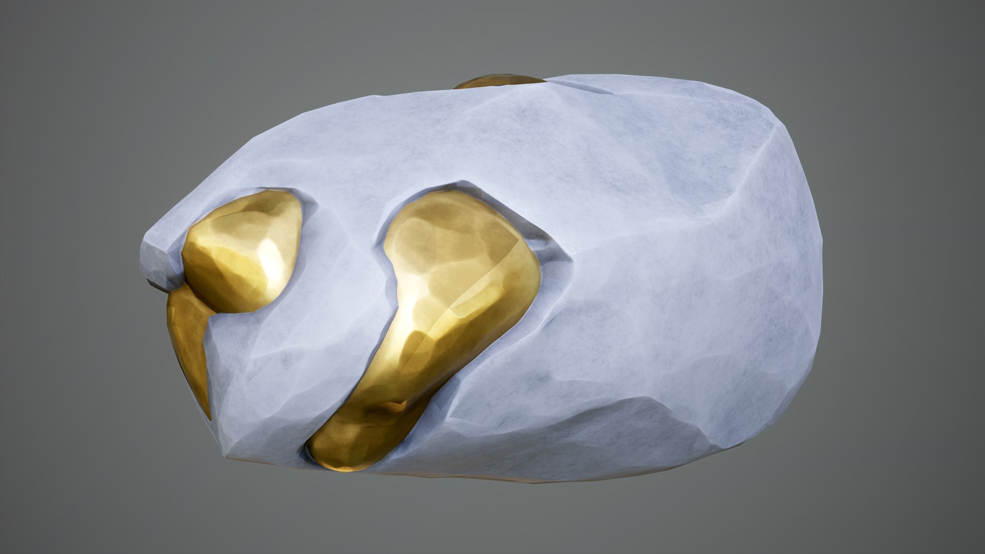 X3 Stylized Cartoon Ore And Crystals Minerals Package Low-poly 3D model_21