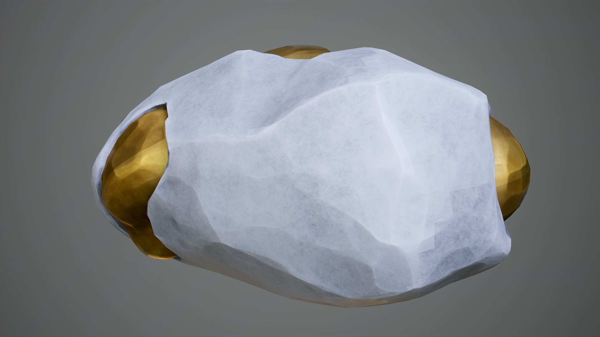 X3 Stylized Cartoon Ore And Crystals Minerals Package Low-poly 3D model_19