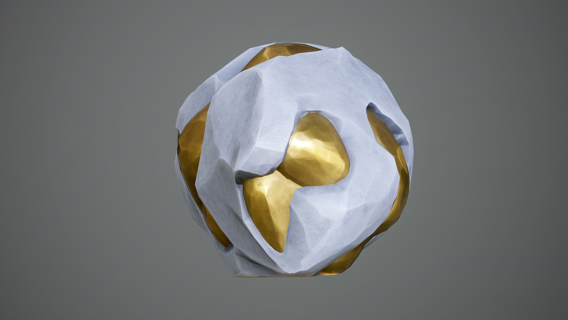 X3 Stylized Cartoon Ore And Crystals Minerals Package Low-poly 3D model_22