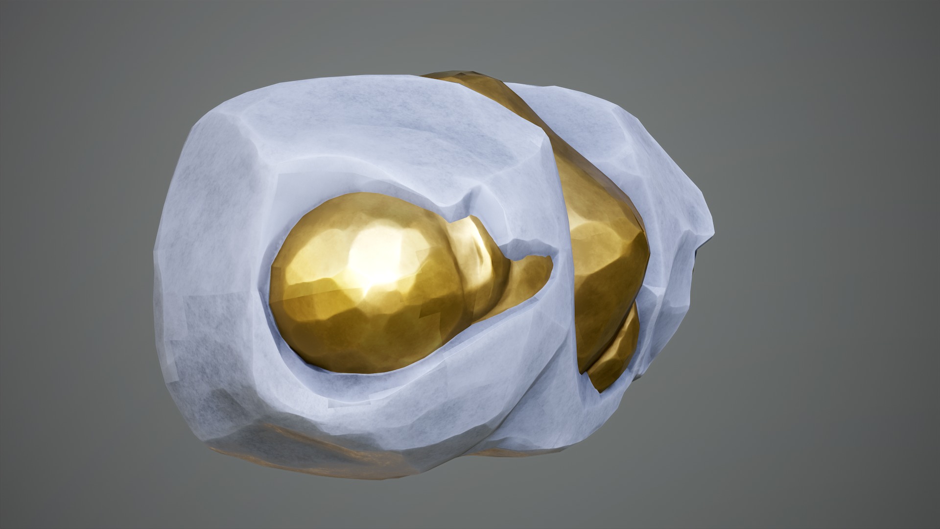 X3 Stylized Cartoon Ore And Crystals Minerals Package Low-poly 3D model_17