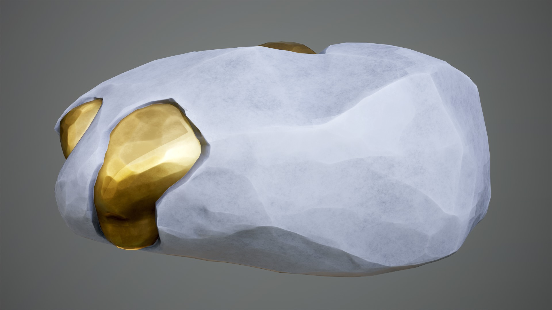 X3 Stylized Cartoon Ore And Crystals Minerals Package Low-poly 3D model_20