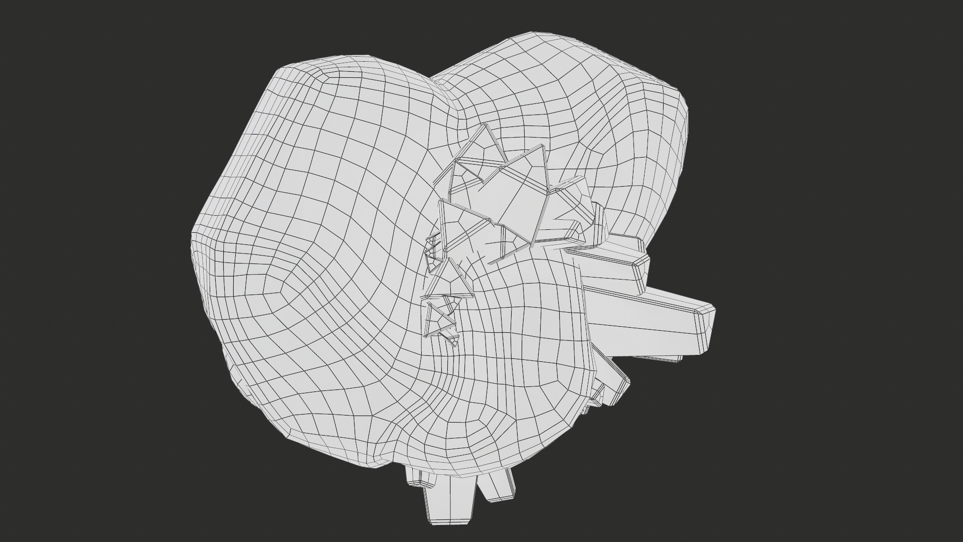 X3 Stylized Cartoon Ore And Crystals Minerals Package Low-poly 3D model_53