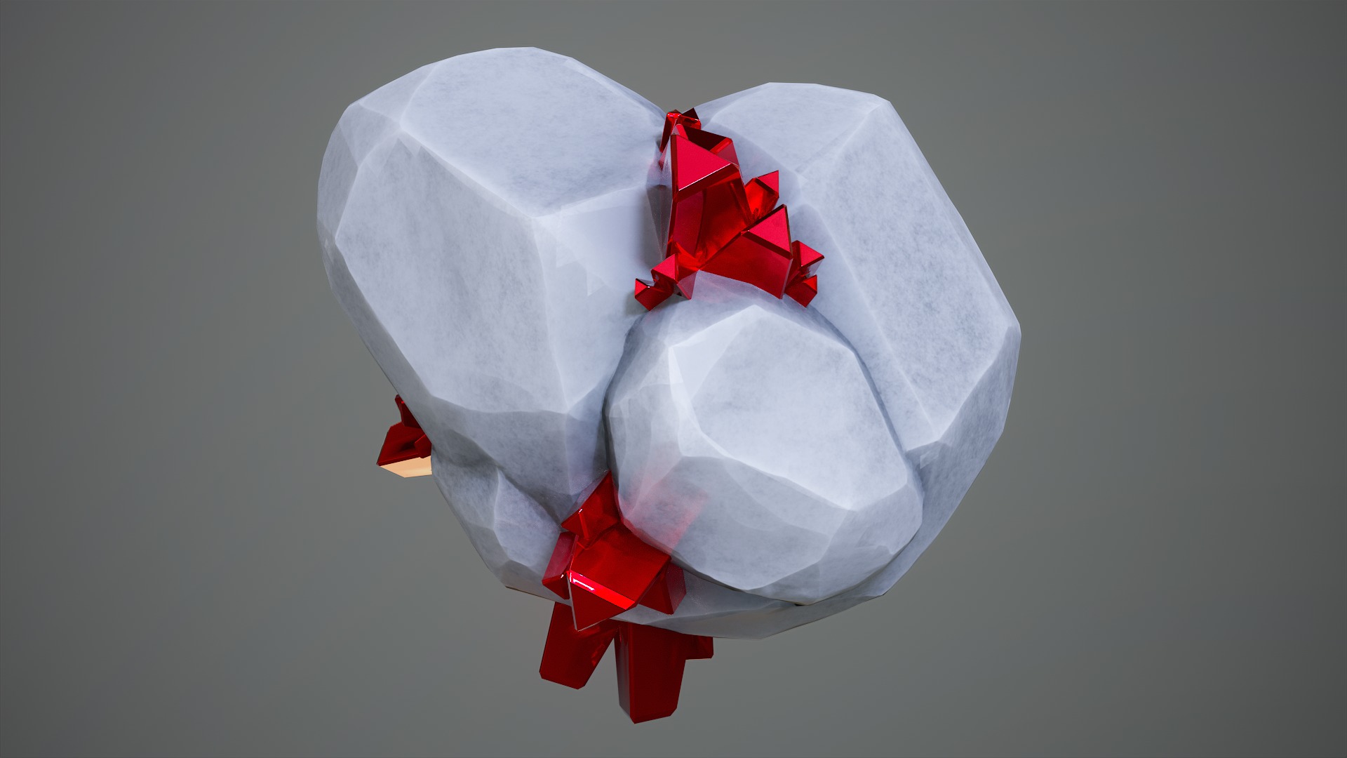 X3 Stylized Cartoon Ore And Crystals Minerals Package Low-poly 3D model_30