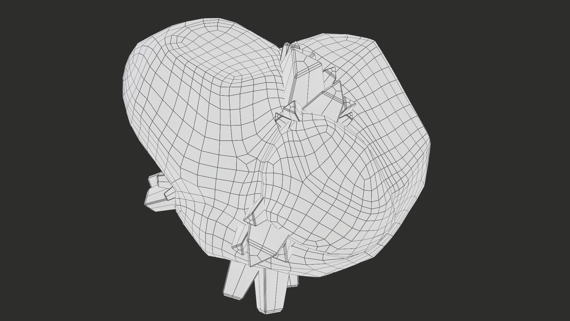 X3 Stylized Cartoon Ore And Crystals Minerals Package Low-poly 3D model_56