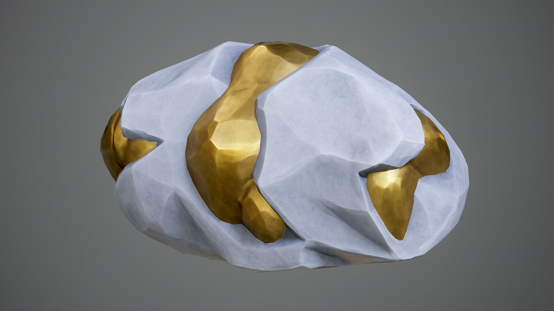 X3 Stylized Cartoon Ore And Crystals Minerals Package Low-poly 3D model_23
