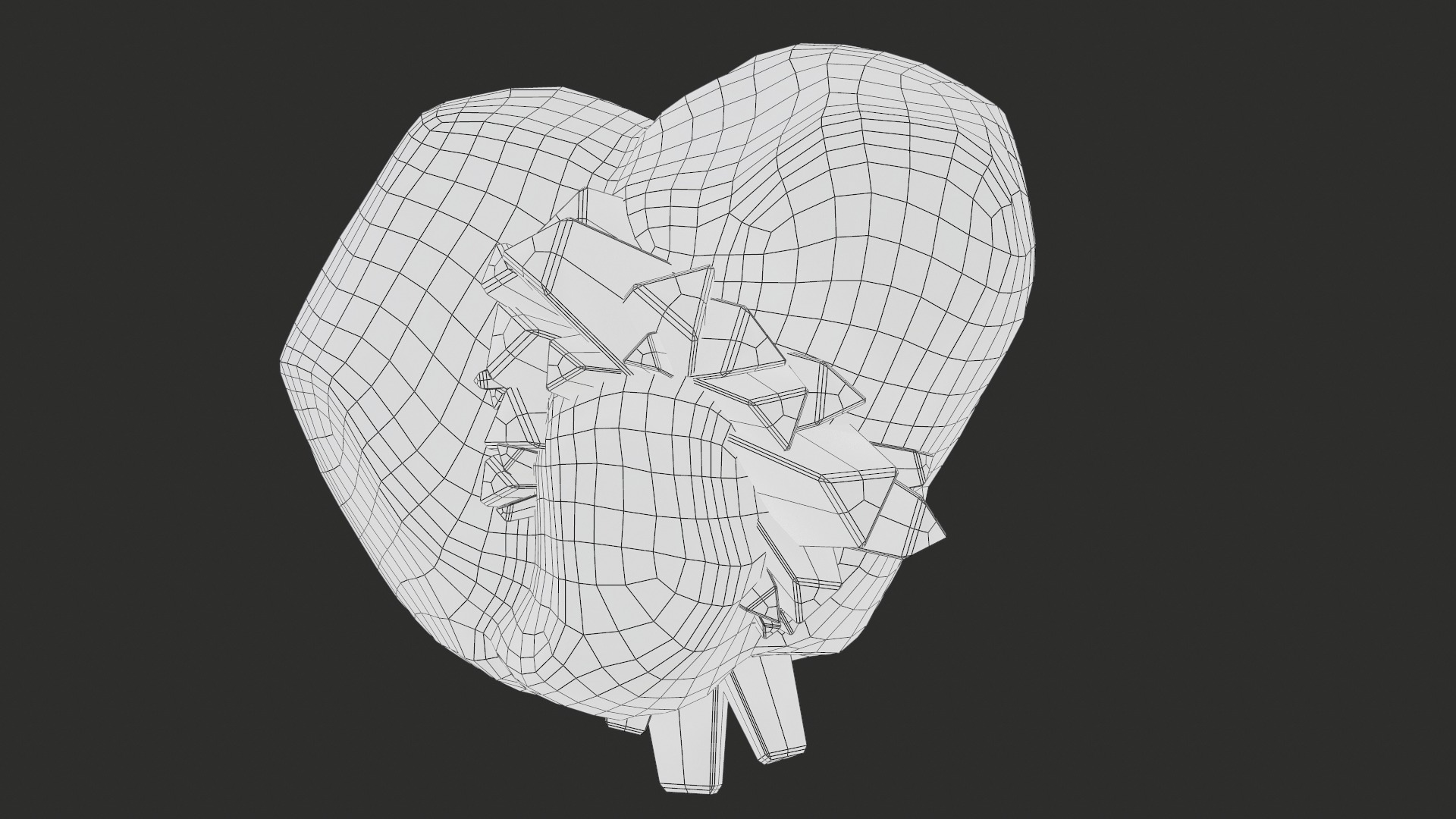 X3 Stylized Cartoon Ore And Crystals Minerals Package Low-poly 3D model_52