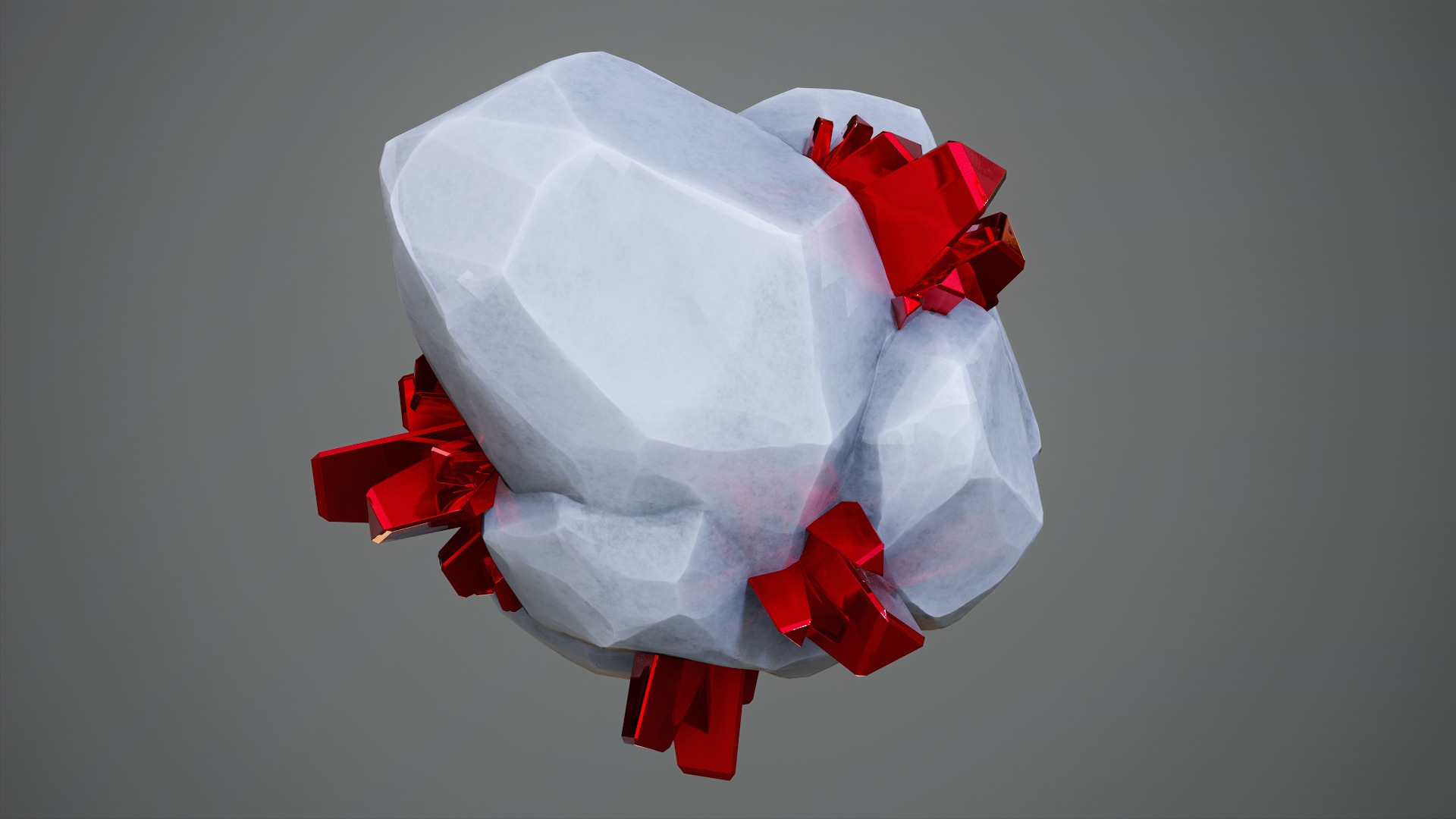 X3 Stylized Cartoon Ore And Crystals Minerals Package Low-poly 3D model_31