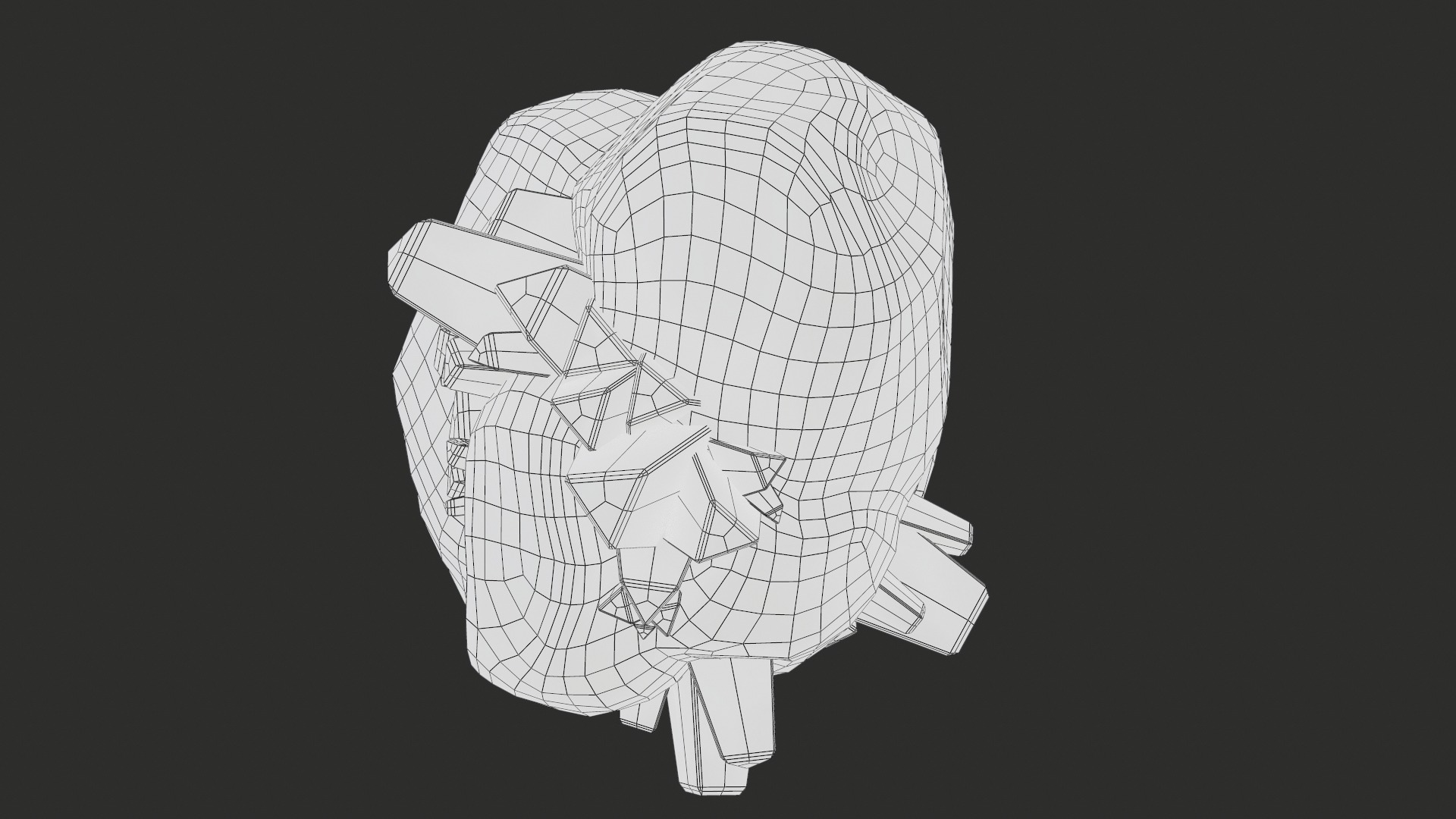 X3 Stylized Cartoon Ore And Crystals Minerals Package Low-poly 3D model_51