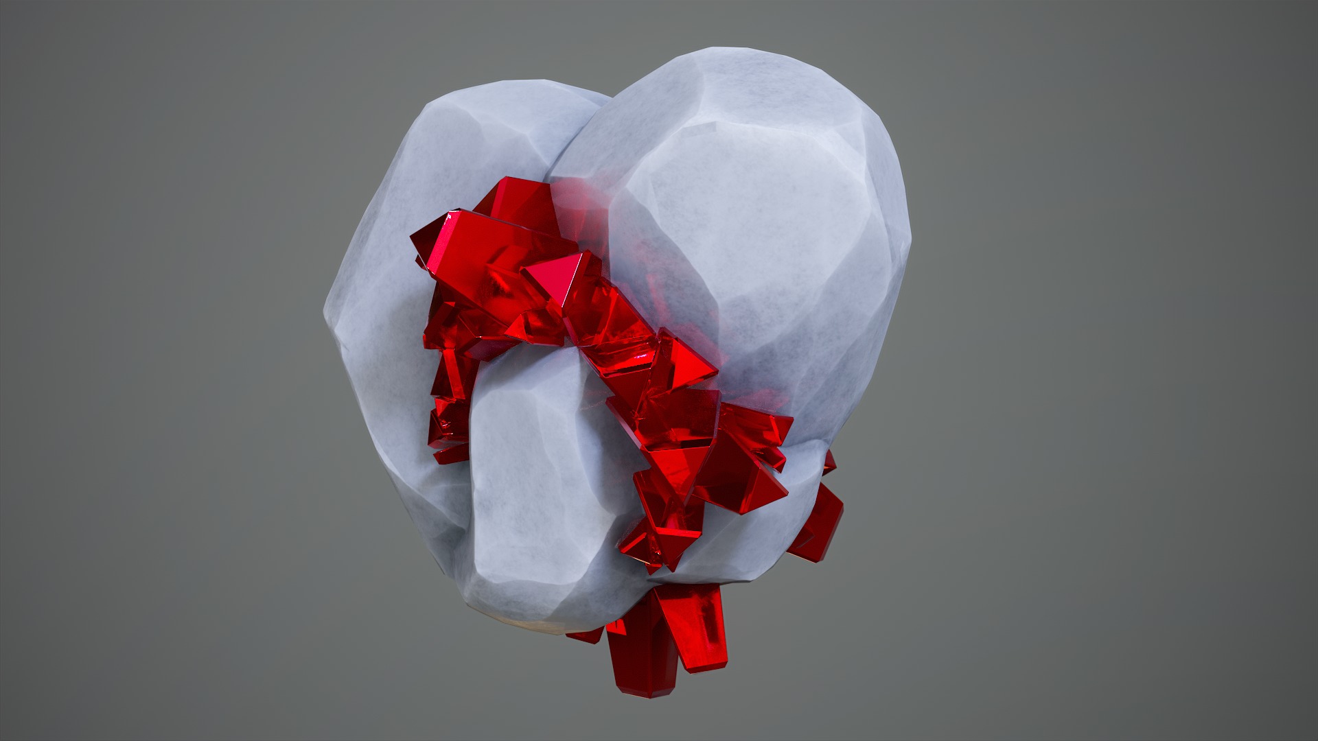 X3 Stylized Cartoon Ore And Crystals Minerals Package Low-poly 3D model_25