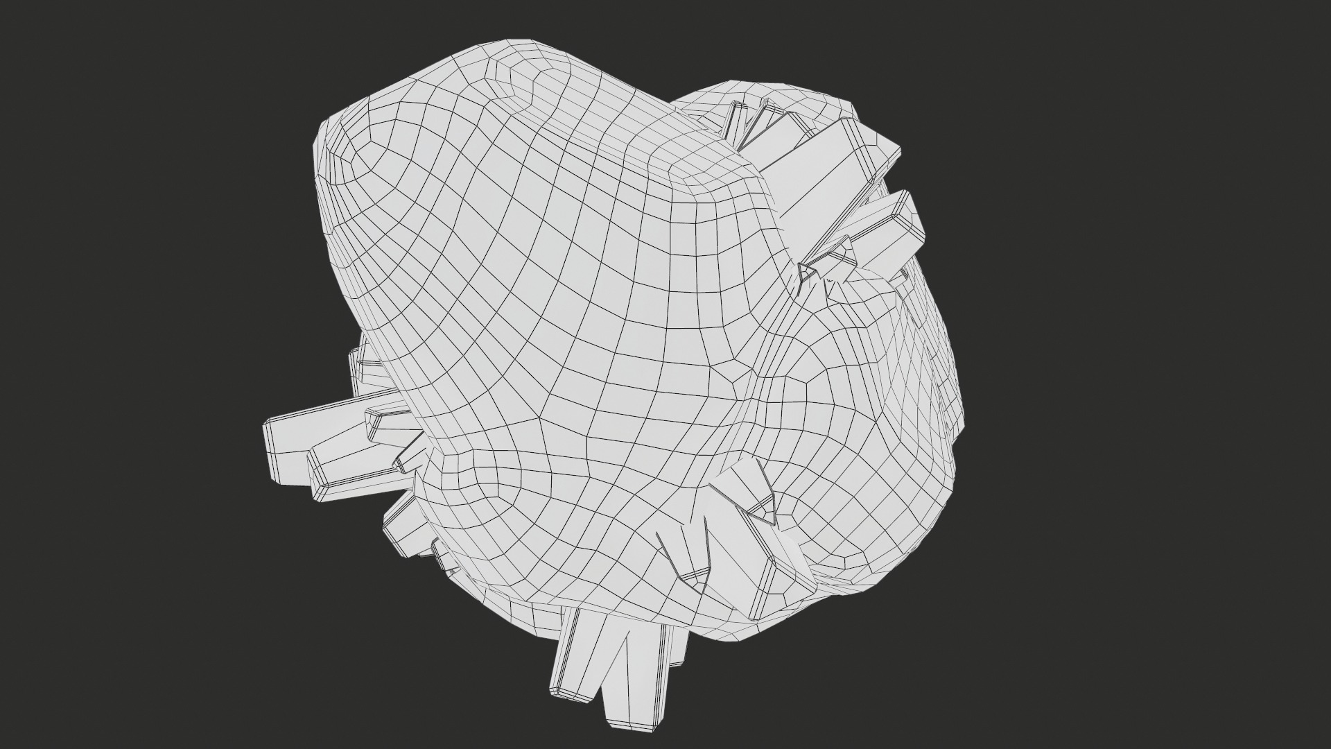 X3 Stylized Cartoon Ore And Crystals Minerals Package Low-poly 3D model_57