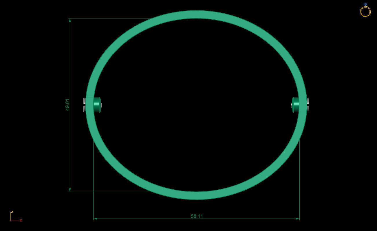 Love Bracelet 17 Size Full Gem 3D print model_3