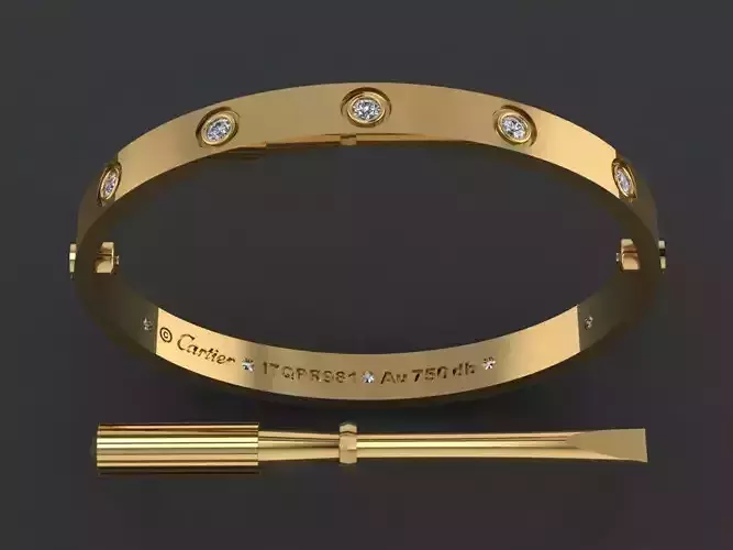 Love Bracelet 17 Size Full Gem