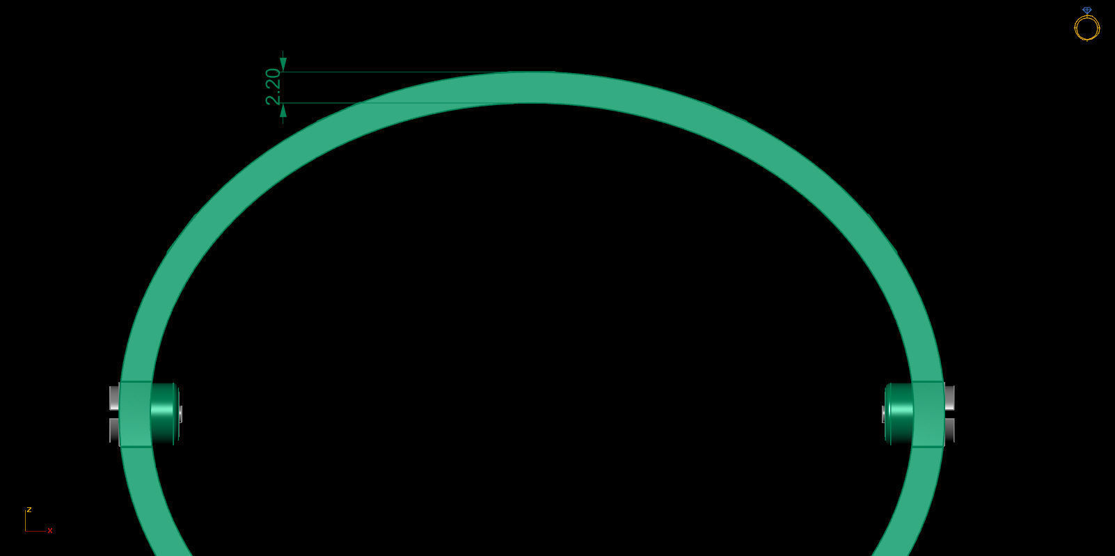 Love Bracelet 17 Size Full Gem 3D print model_5