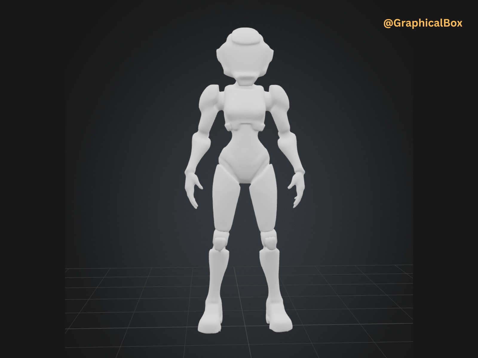 3D Female Astronaut Robot Model 3D model_5