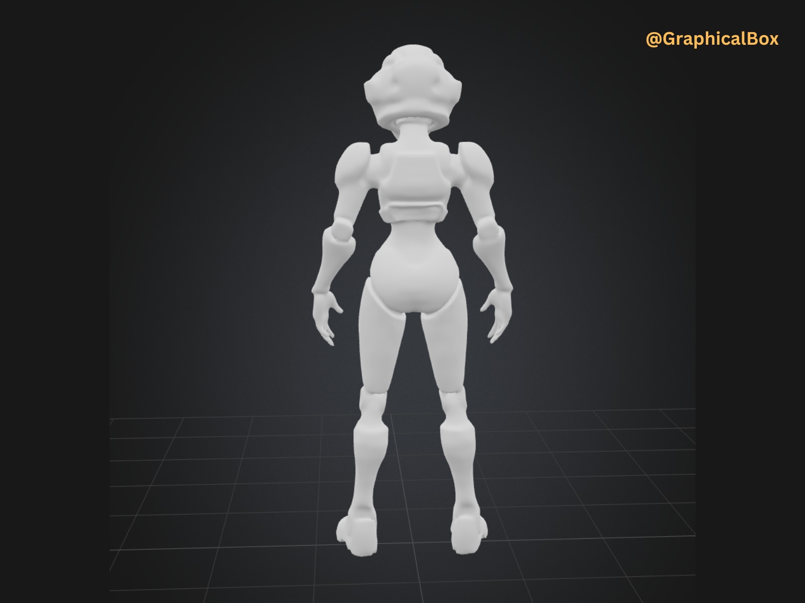 3D Female Astronaut Robot Model 3D model_6