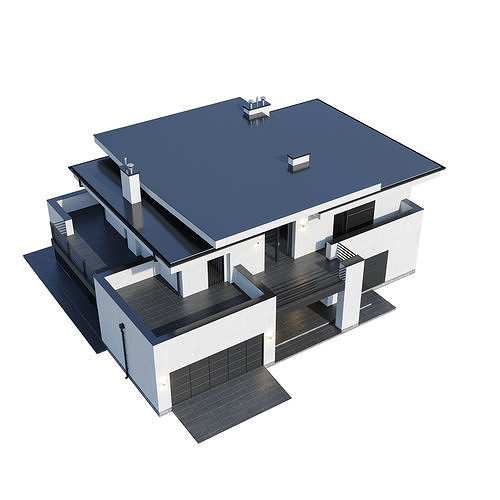 Modern house V96 3D model 5