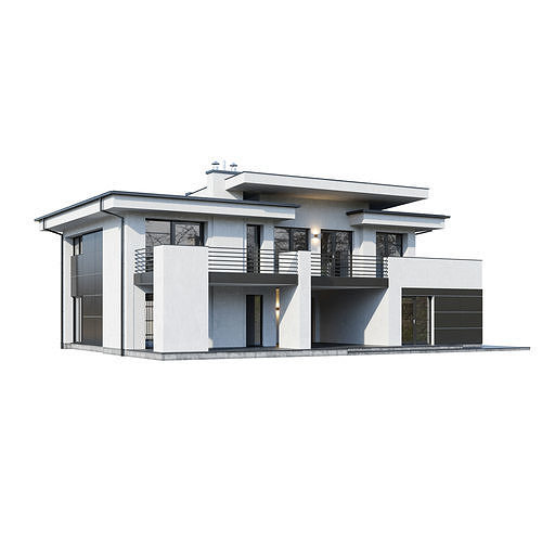 Modern house V96 3D model 2