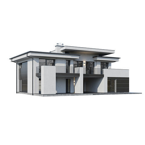 Modern house V96 3D model 7