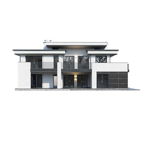 Modern house V96 3D model 4