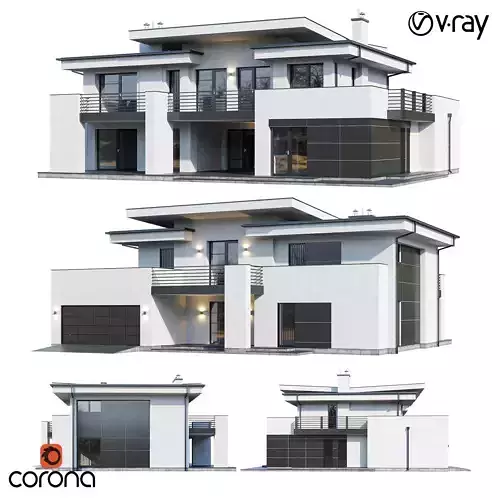 Modern house V96 3D model