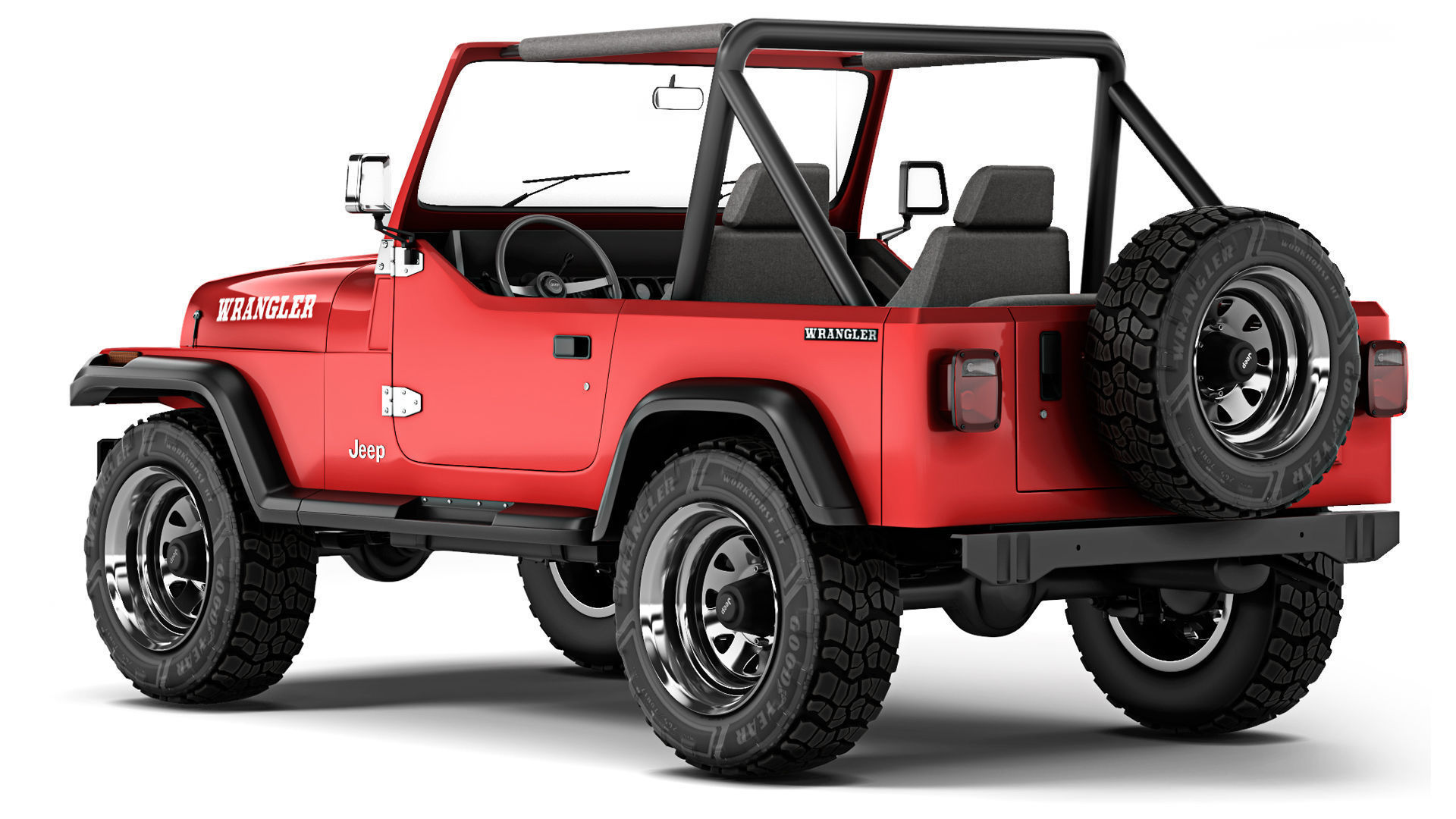 Jeep Wrangler YJ 1988 3D model_2