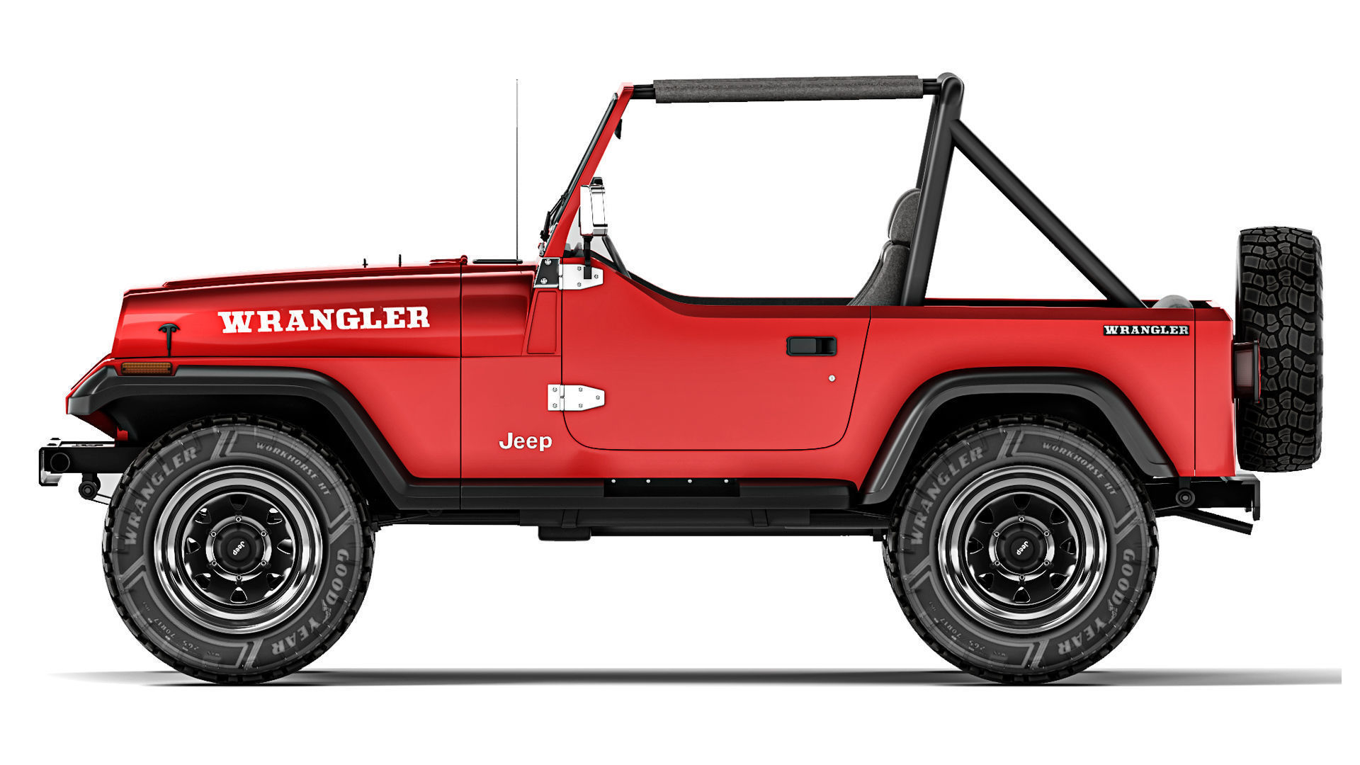 Jeep Wrangler YJ 1988 3D model_1