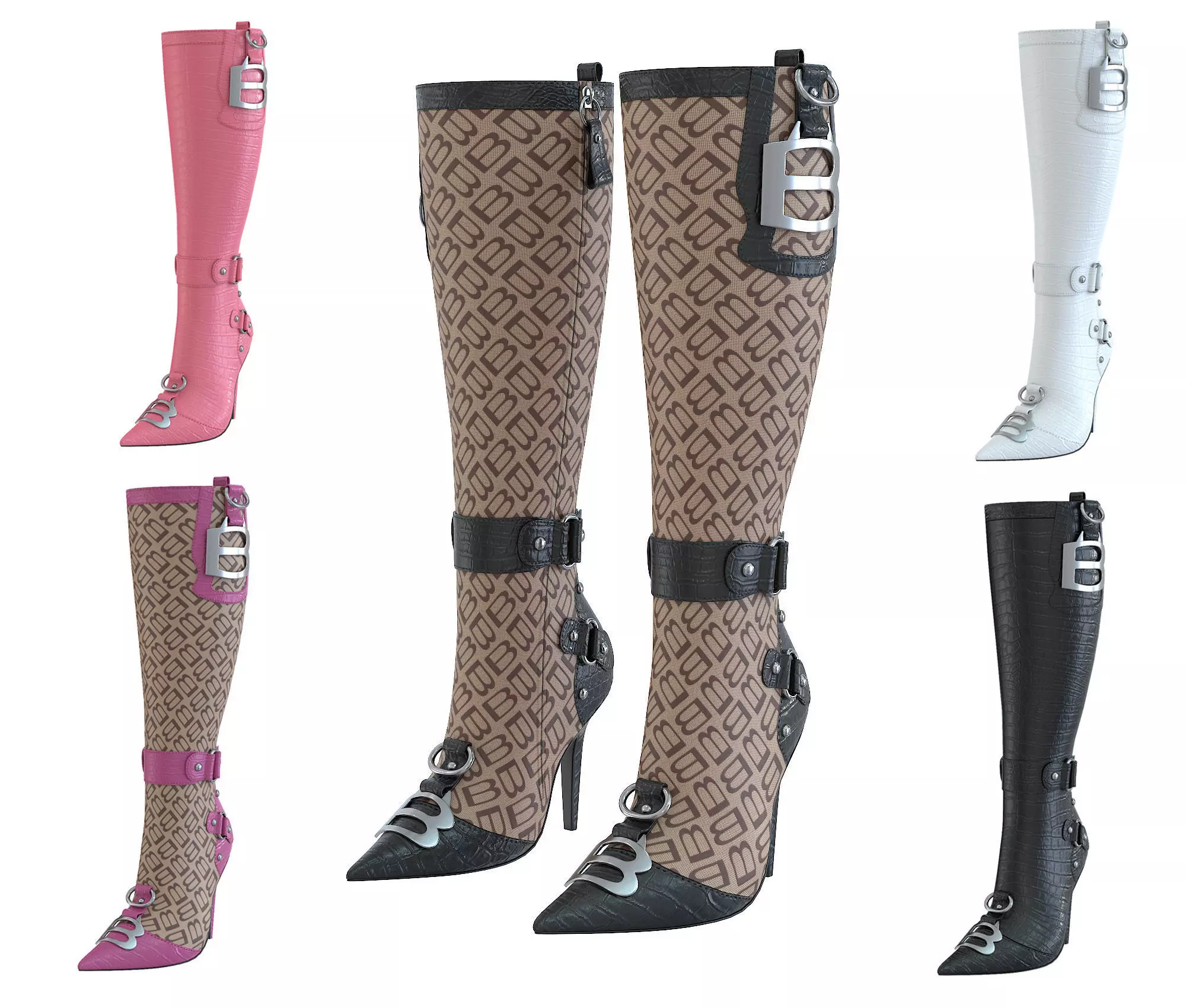 Balenciaga Essex Boots Low-poly 3D model