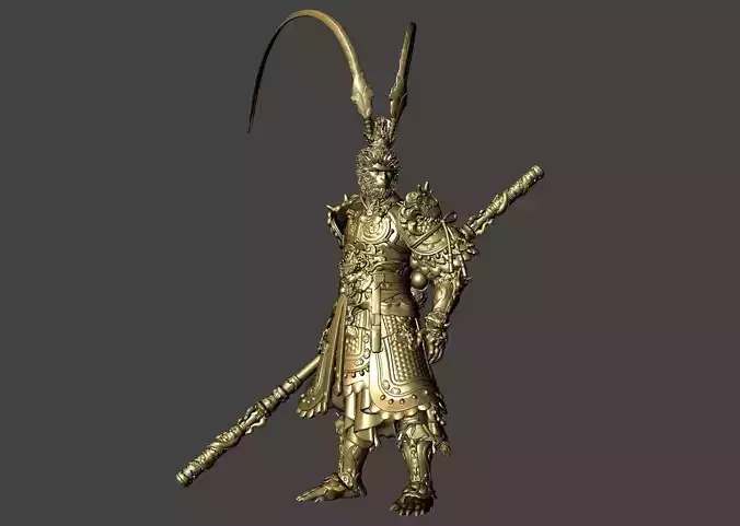 BLACK MYTH WUKONG - keyed and cut detailed STL for 3D printing