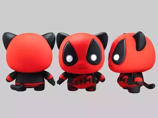 Deadpool Kitty Low-poly 3D model