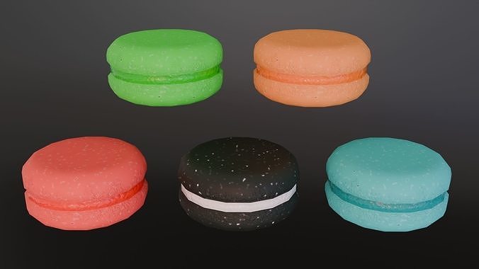 Low poly pack food Low-poly 3D model 4