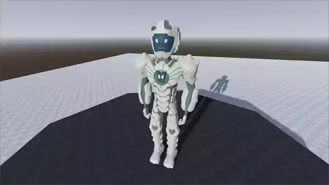 Desert Droid Game Ready Model