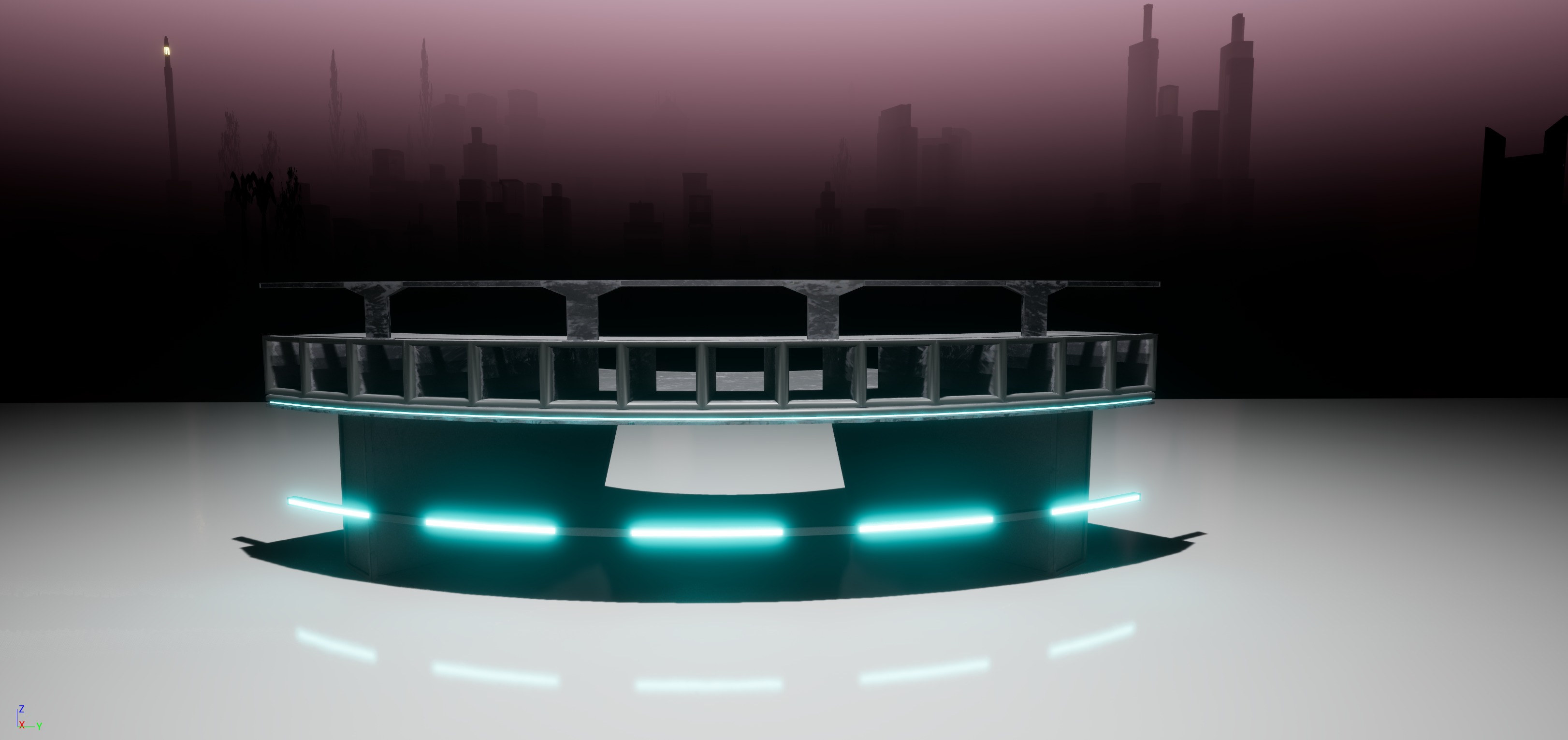 Futuristic gaming table Low-poly 3D model_9