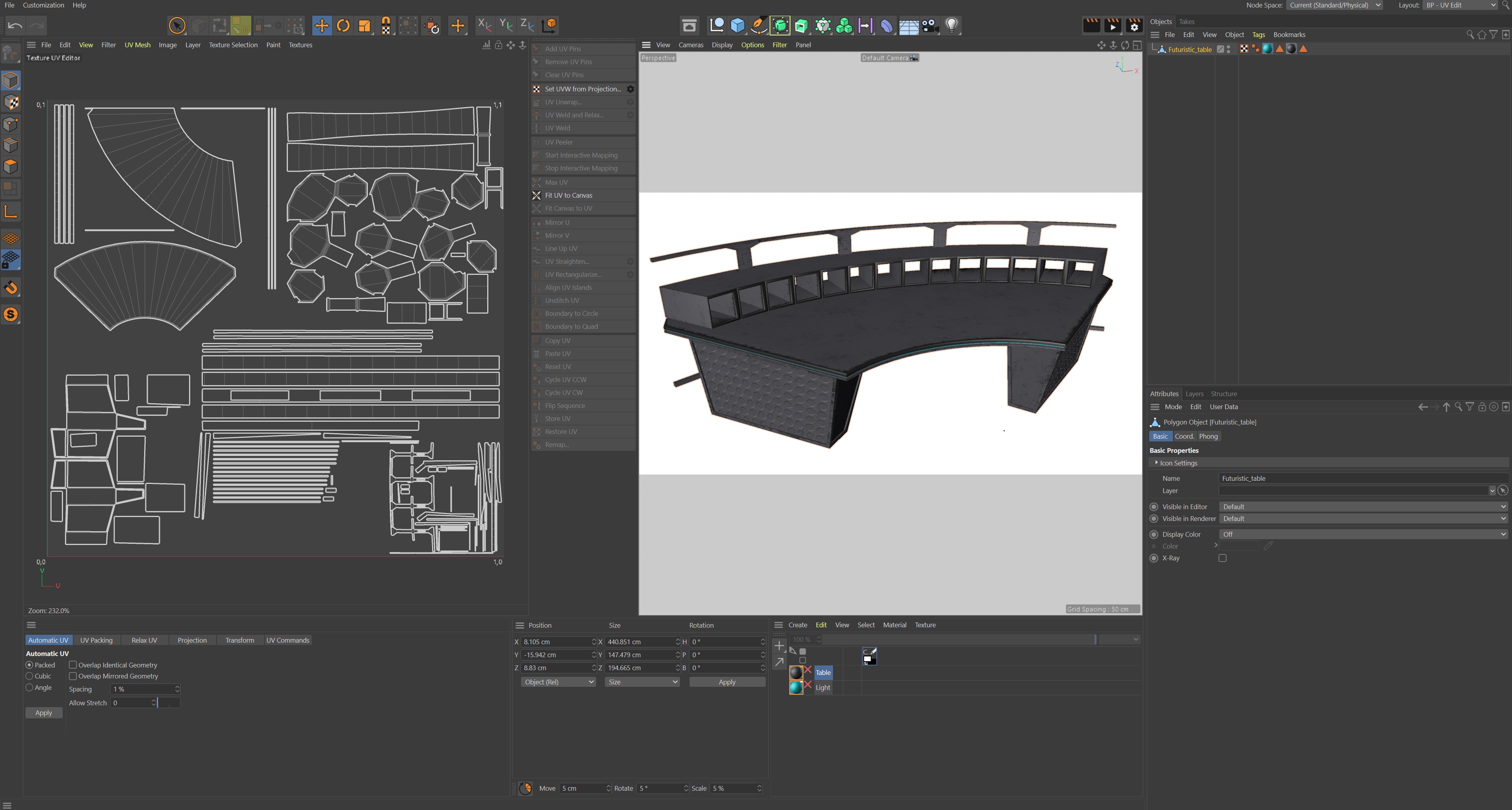 Futuristic gaming table Low-poly 3D model_6