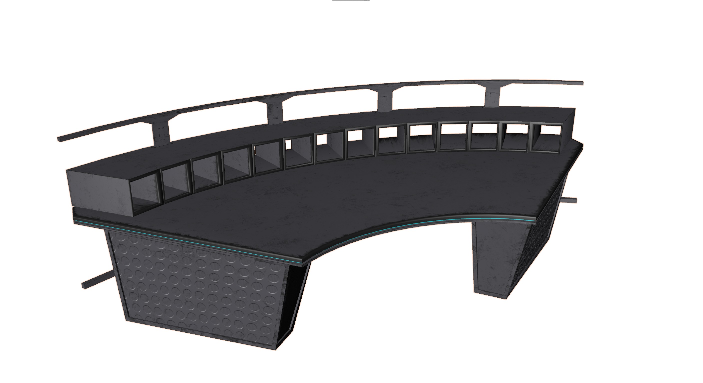 Futuristic gaming table Low-poly 3D model_3