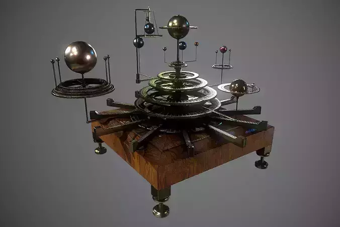 Antique Orrery Low-poly 3D model