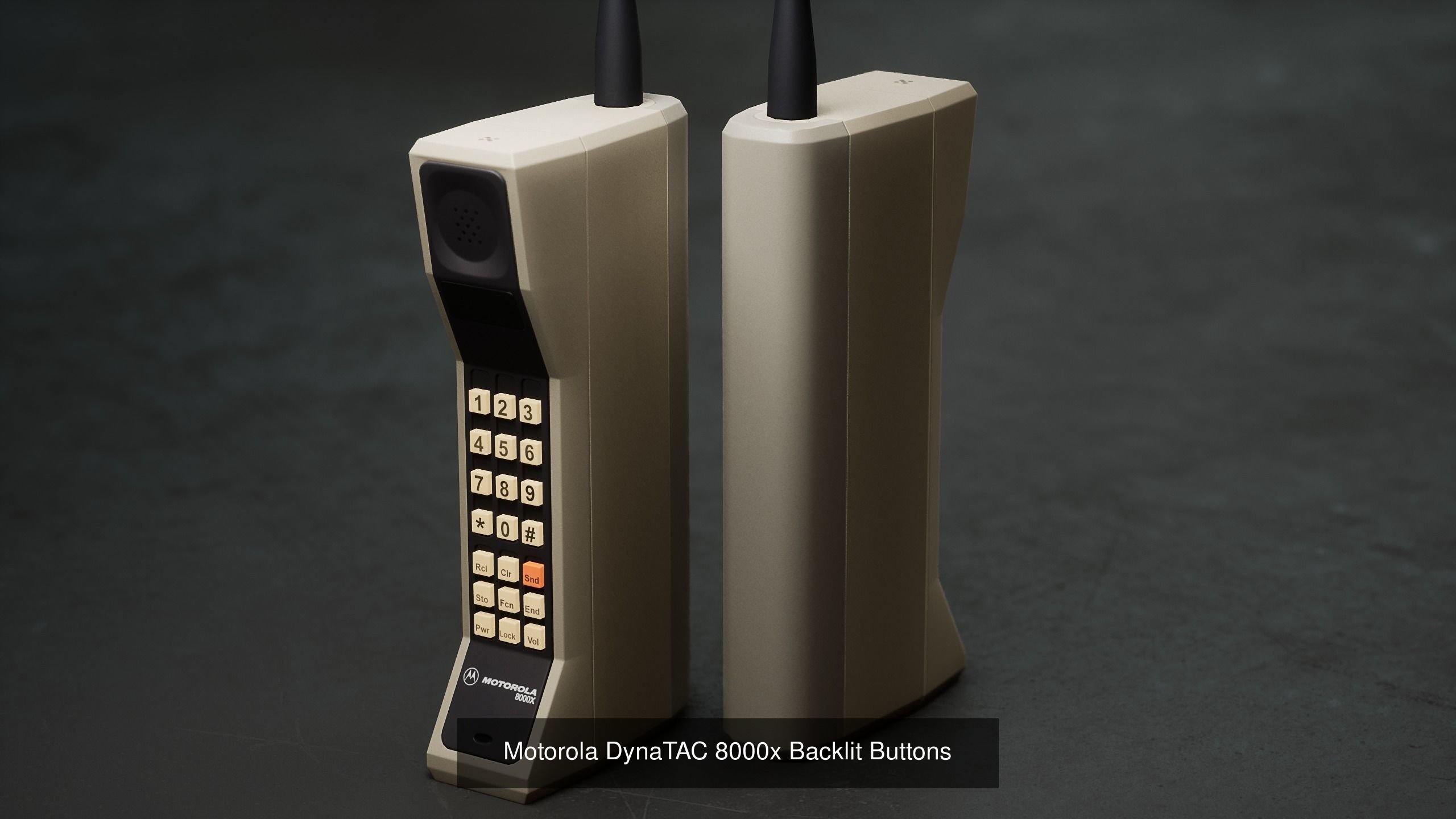 Motorola DynaTAC 8000x 6 Pack 3D Model Collection_6