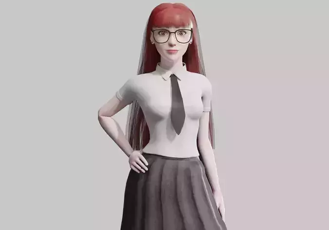 cute stylized woman V30840 