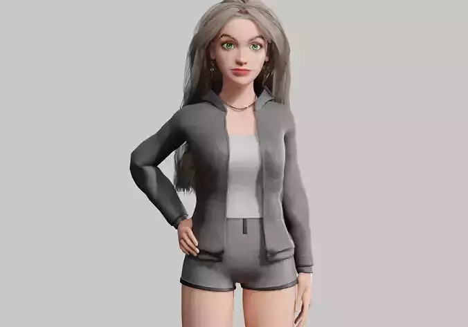 cute cool woman V38587 