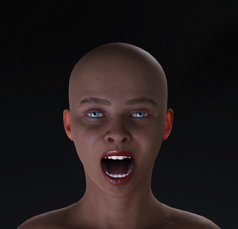 Ultra realistic female model 3D model_1