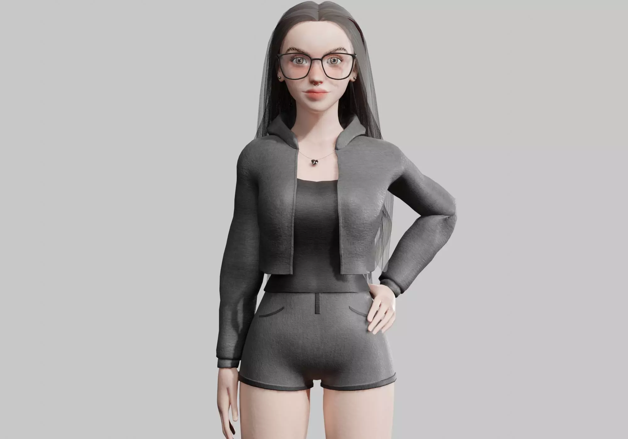 Basic sweet Woman V39667 Low-poly 3D model