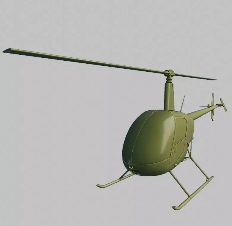Robinson R22 ready for 3D printing - Hight Detailed 3D print model_0