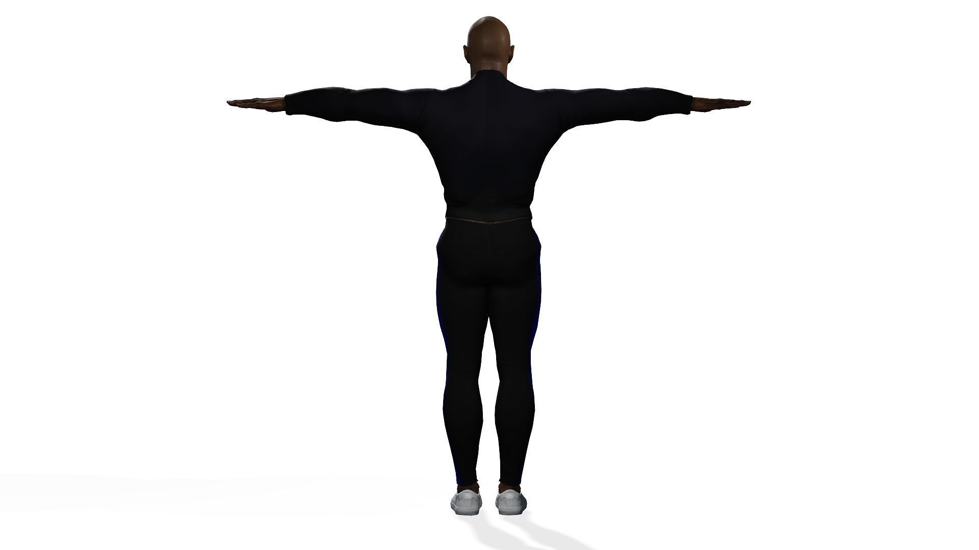 Gym Bro - Muscular man fitness crossfit Rigged and blenshapes Low-poly 3D model_2