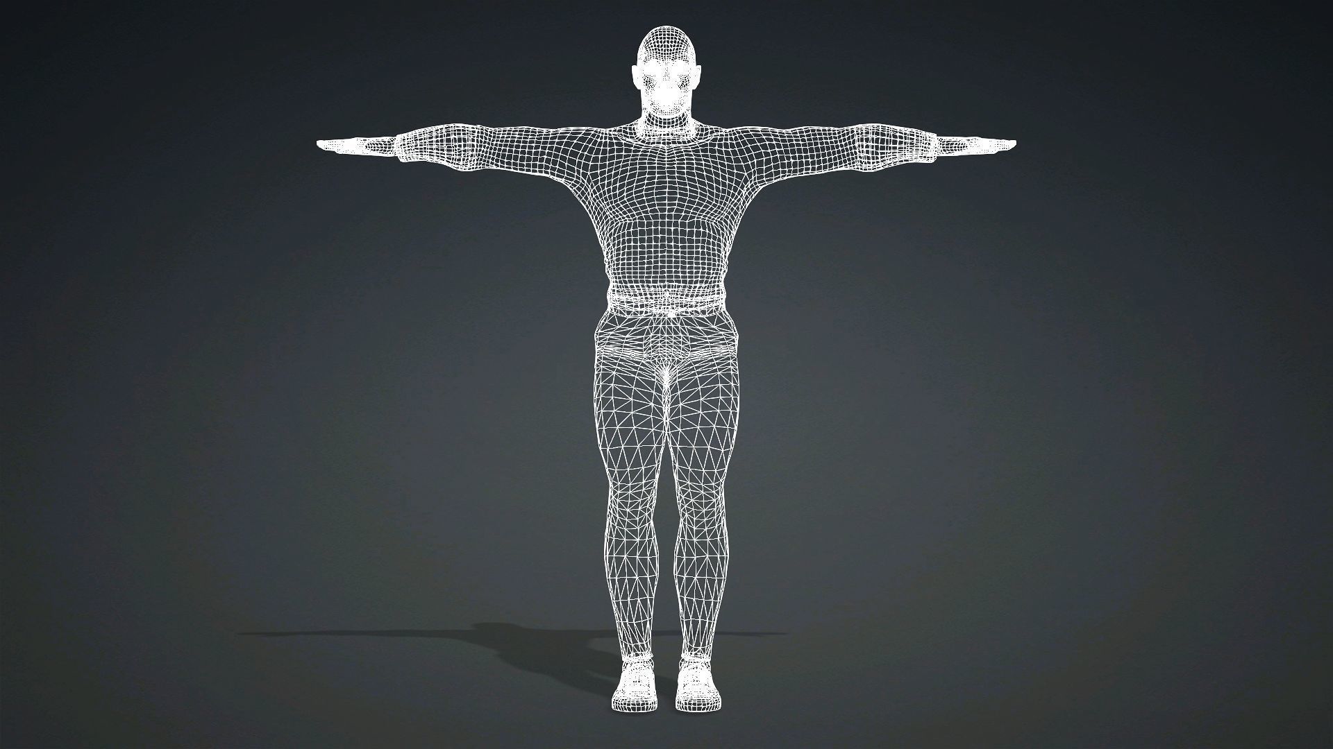 Gym Bro - Muscular man fitness crossfit Rigged and blenshapes Low-poly 3D model_8