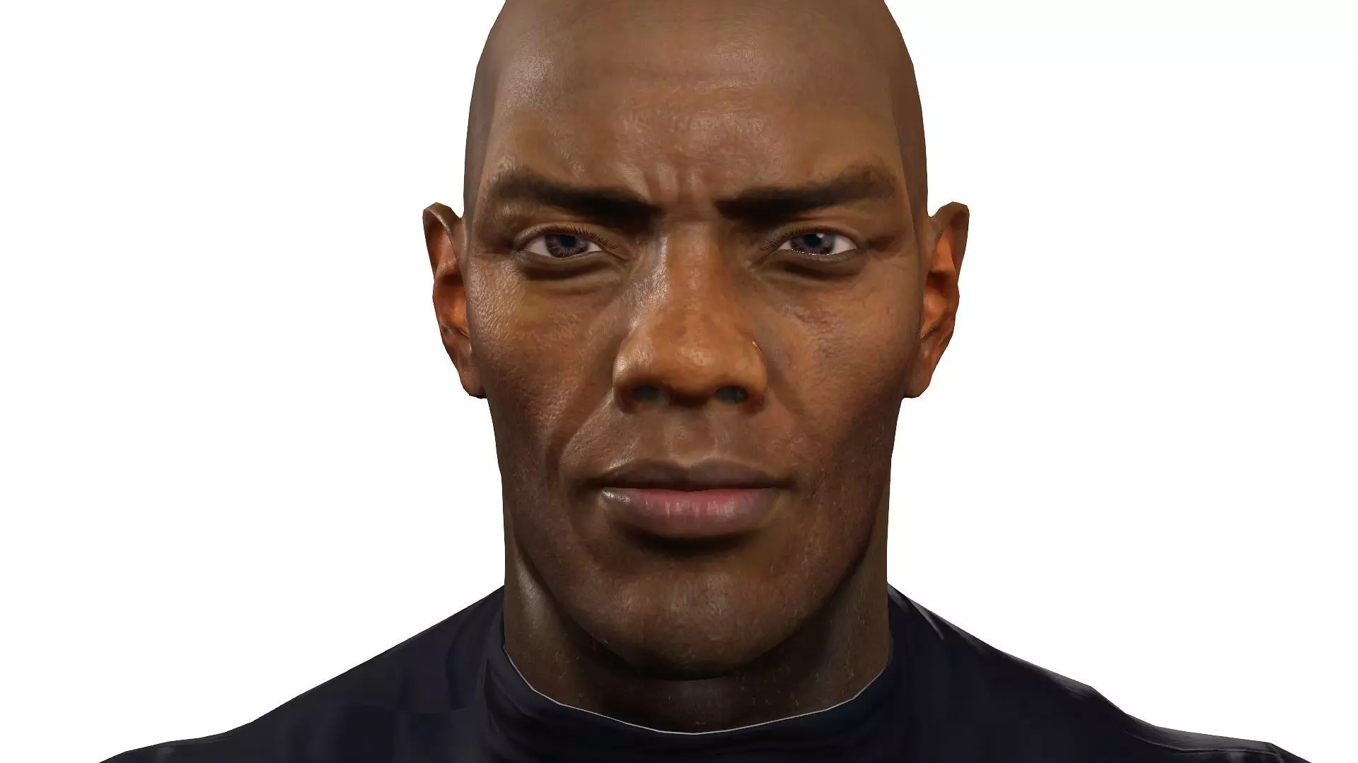 Gym Bro - Muscular man fitness crossfit Rigged and blenshapes Low-poly 3D model_0