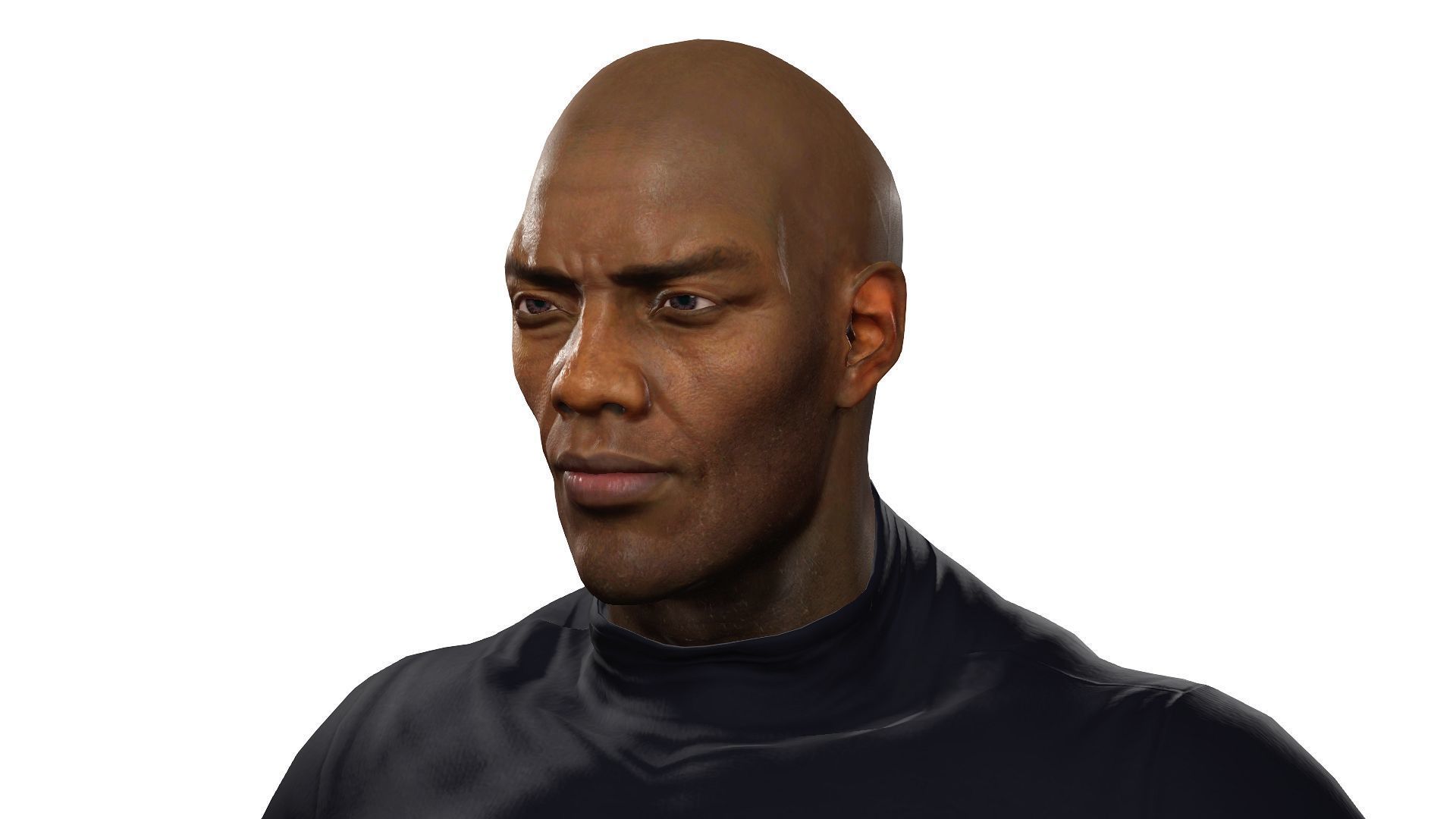 Gym Bro - Muscular man fitness crossfit Rigged and blenshapes Low-poly 3D model_1