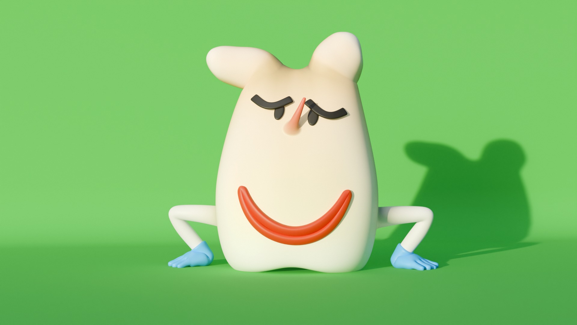Tooth 3d cartoon character with rig Free 3D model_6