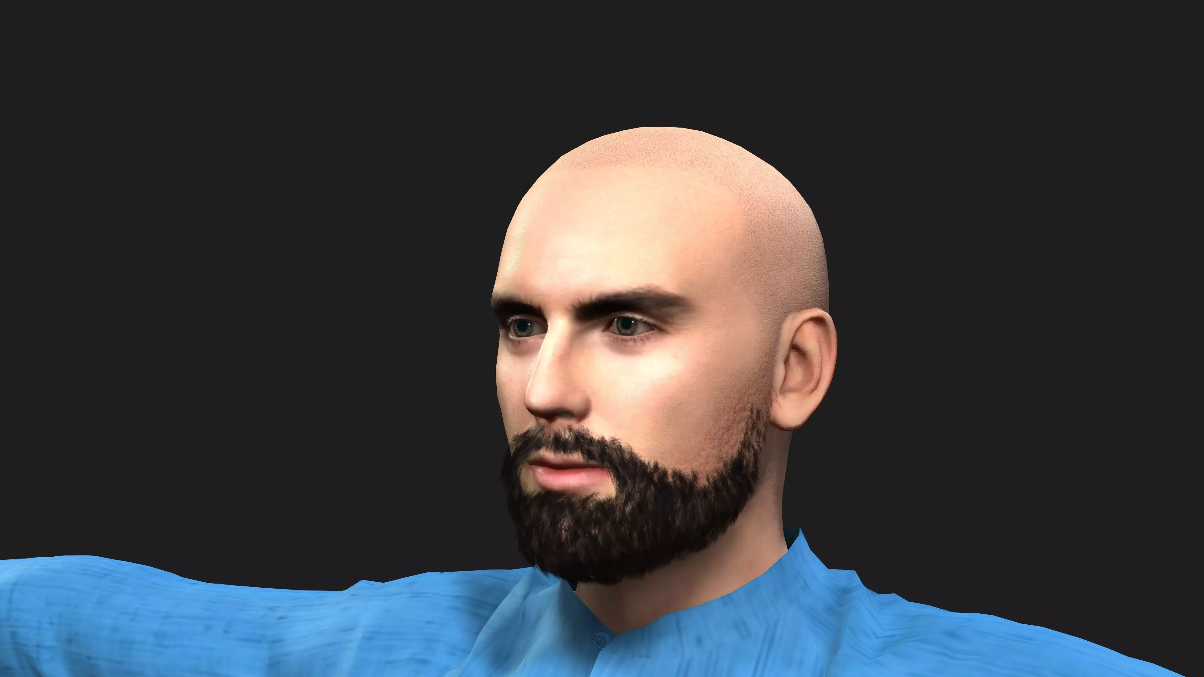 man in shalwarkameez  3D model_0