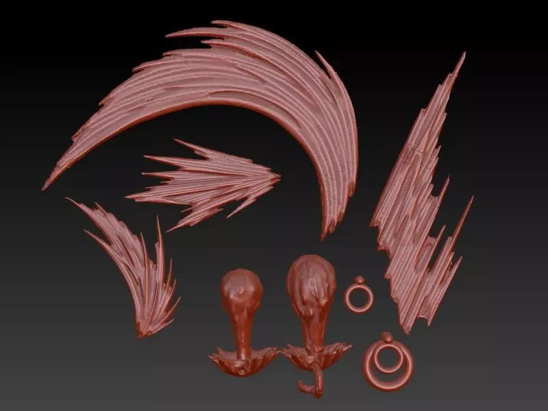 Dragon ball Z Sh figuarts Effects set 3D print model_0