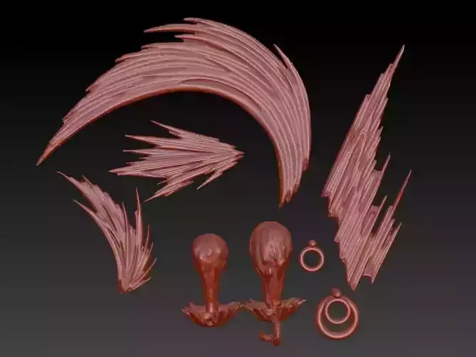 Dragon ball Z Sh figuarts Effects set 3D print model