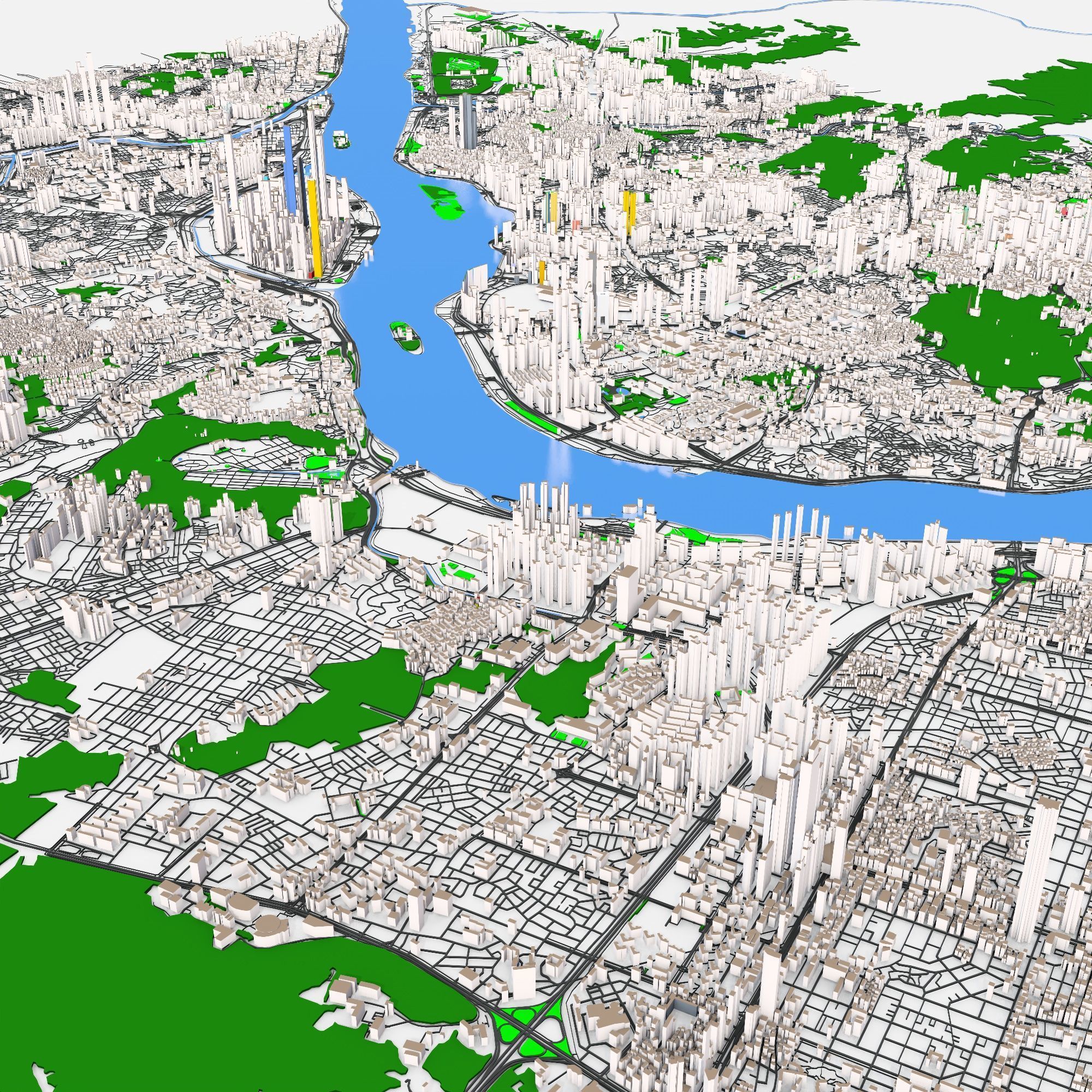 Cityscape Seoul South Korea 3D model_1